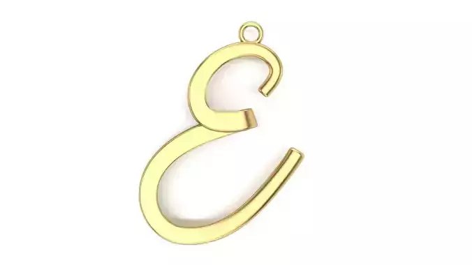 Pendant Design Letter E