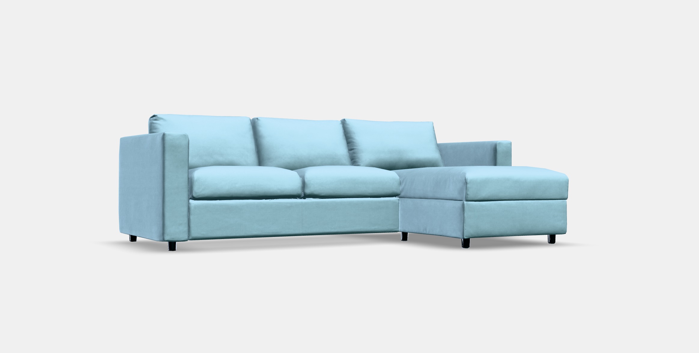 VIMLE 3-seat sofa with chaise longue 4 Low-poly 3D model_8