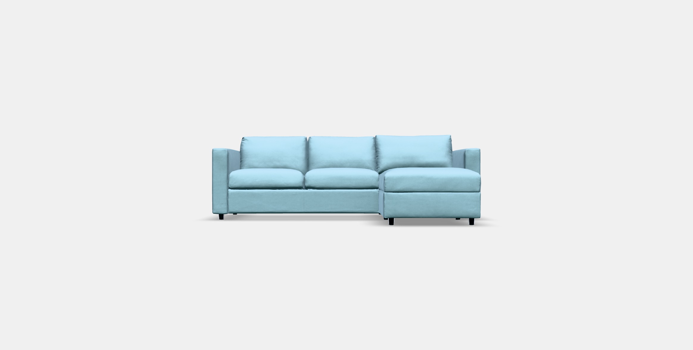 VIMLE 3-seat sofa with chaise longue 4 Low-poly 3D model_9
