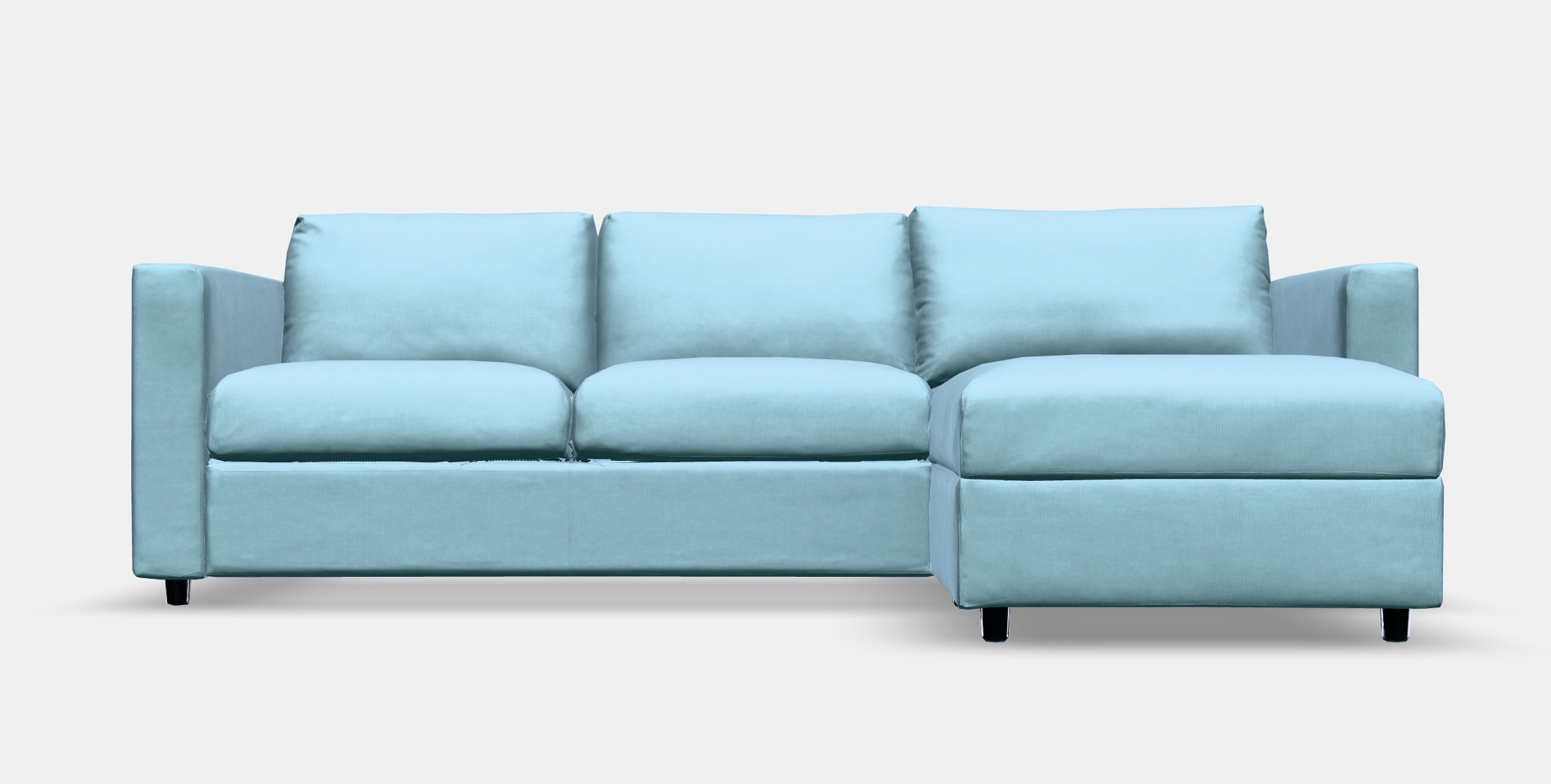 VIMLE 3-seat sofa with chaise longue 4 Low-poly 3D model_11