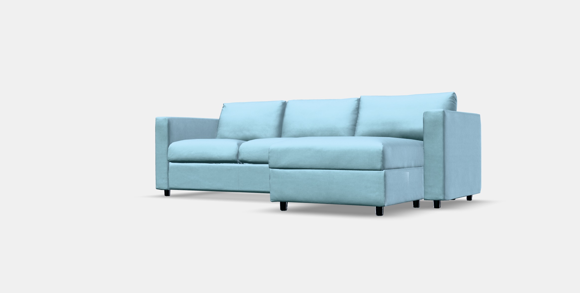 VIMLE 3-seat sofa with chaise longue 4 Low-poly 3D model_13
