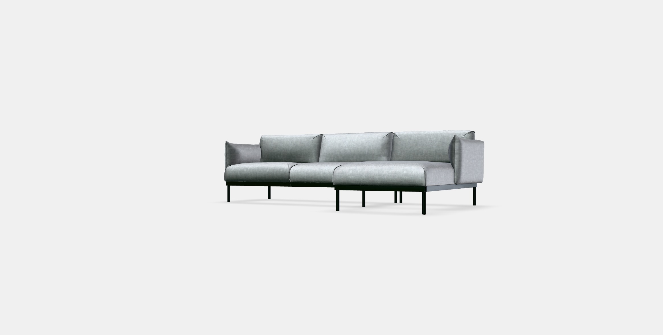 APPLARYD 3-seat sofa with chaise longue 3D model_9