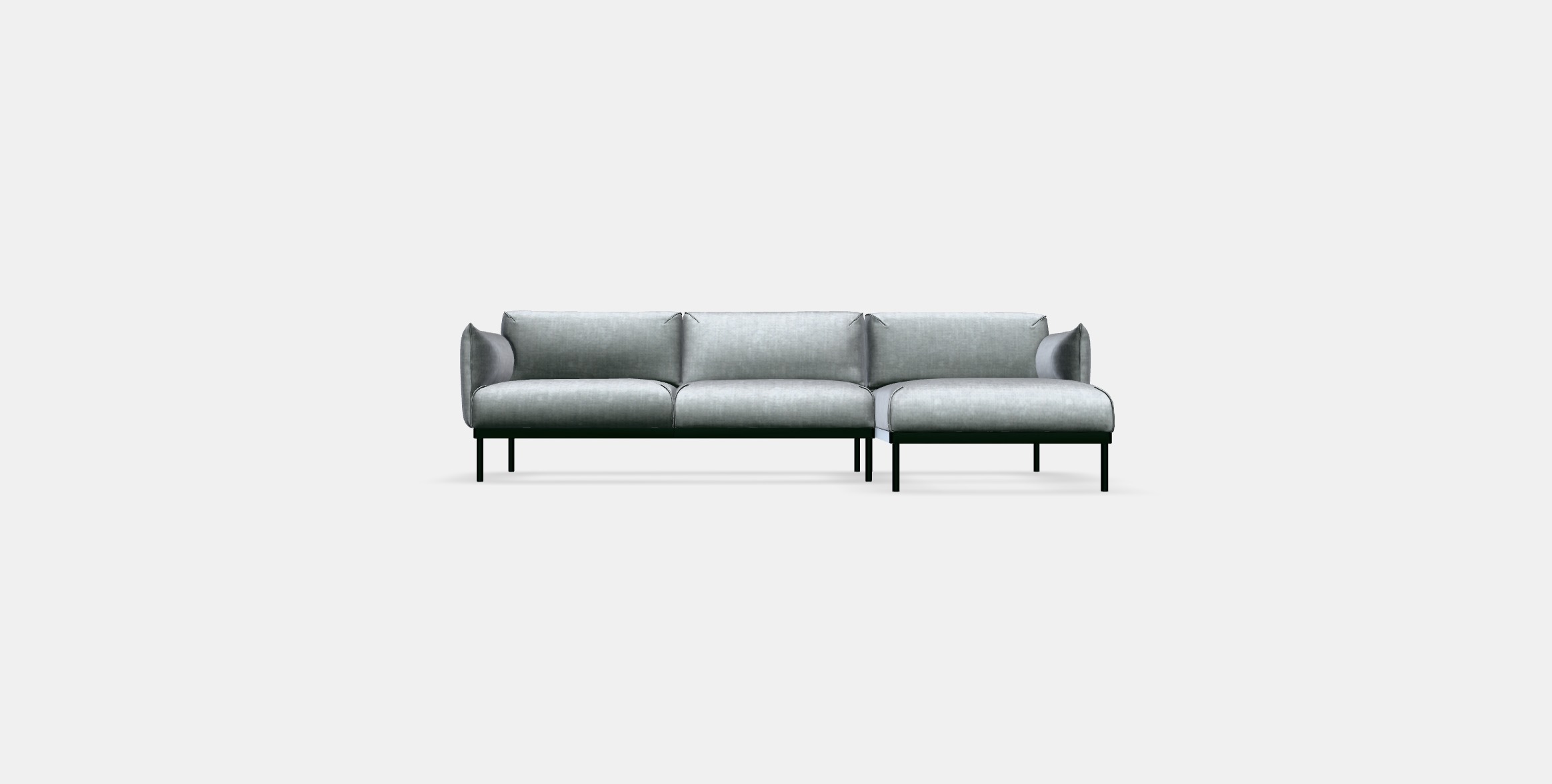APPLARYD 3-seat sofa with chaise longue 3D model_6
