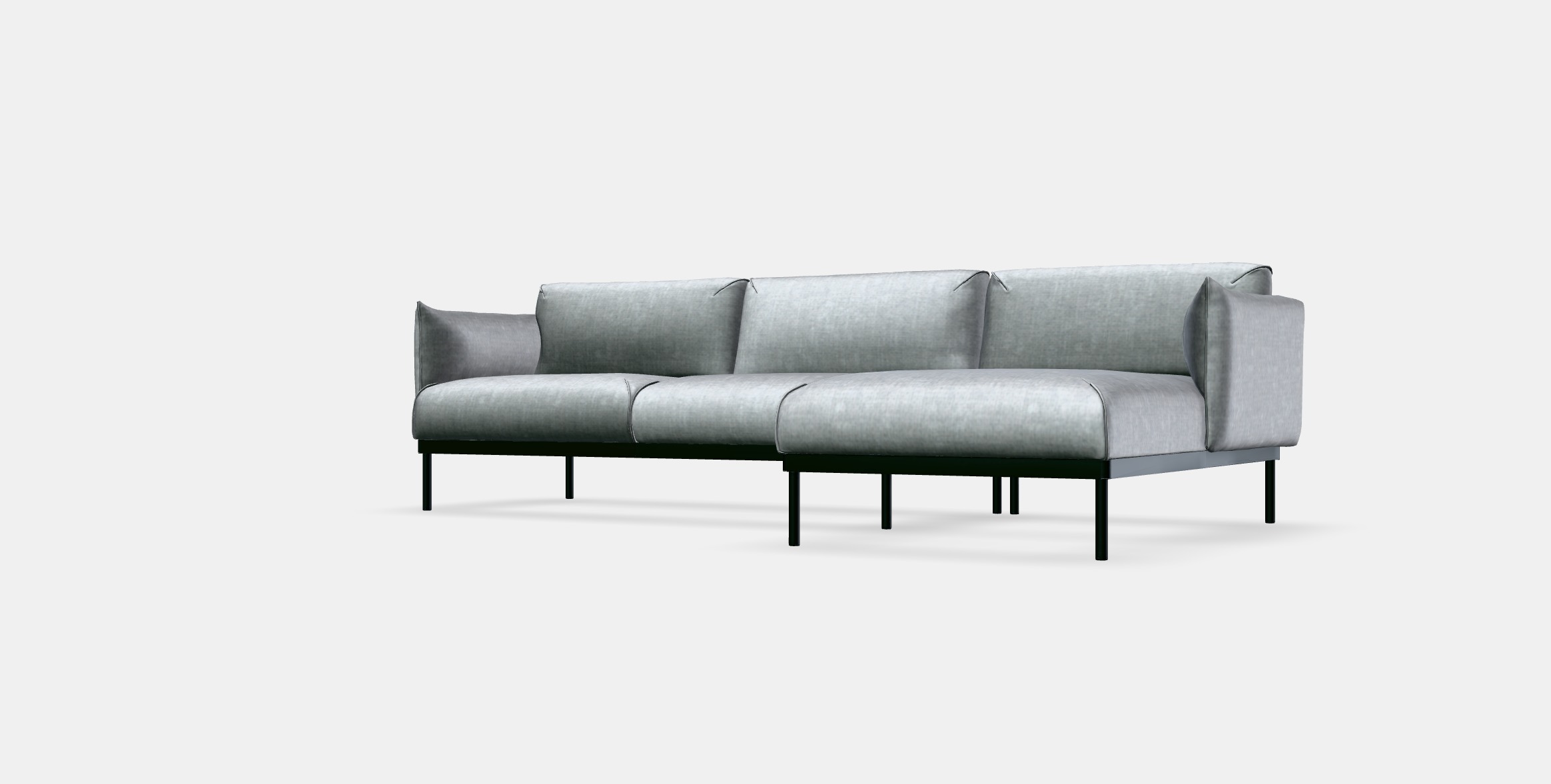 APPLARYD 3-seat sofa with chaise longue 3D model_13