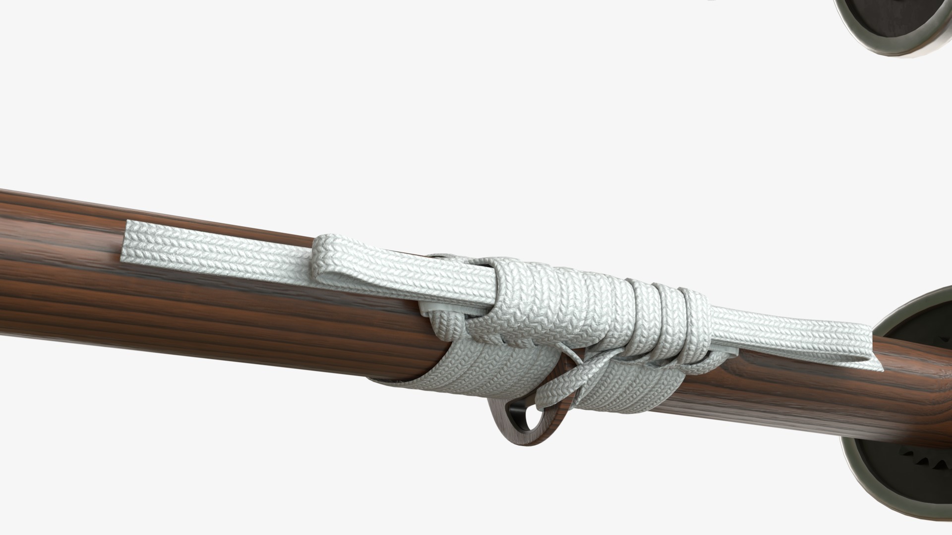 Brown Katana a Saya a Sageo and Stand 3D model_4