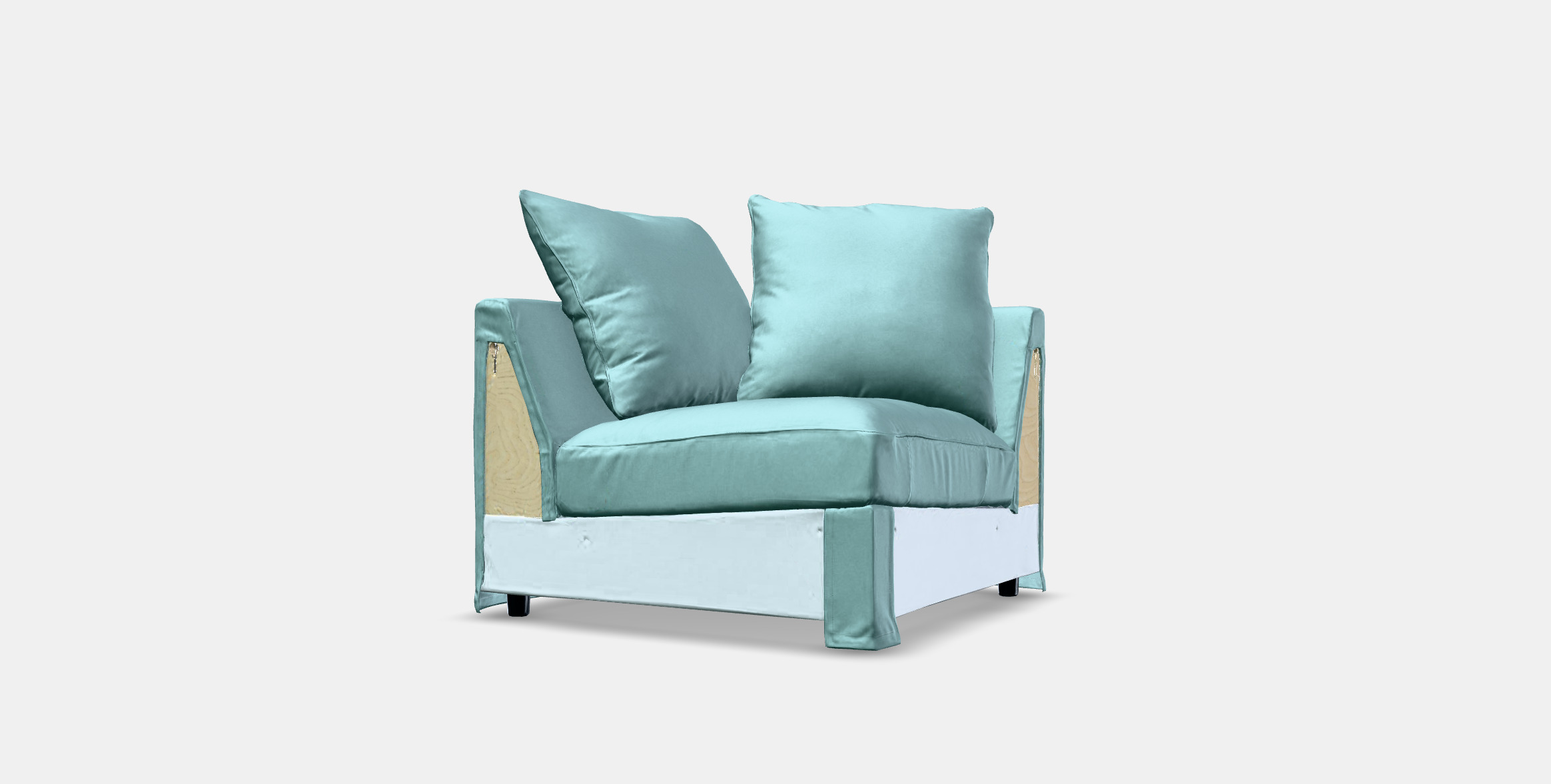 GRONLID Cover for corner section Low-poly 3D model_12