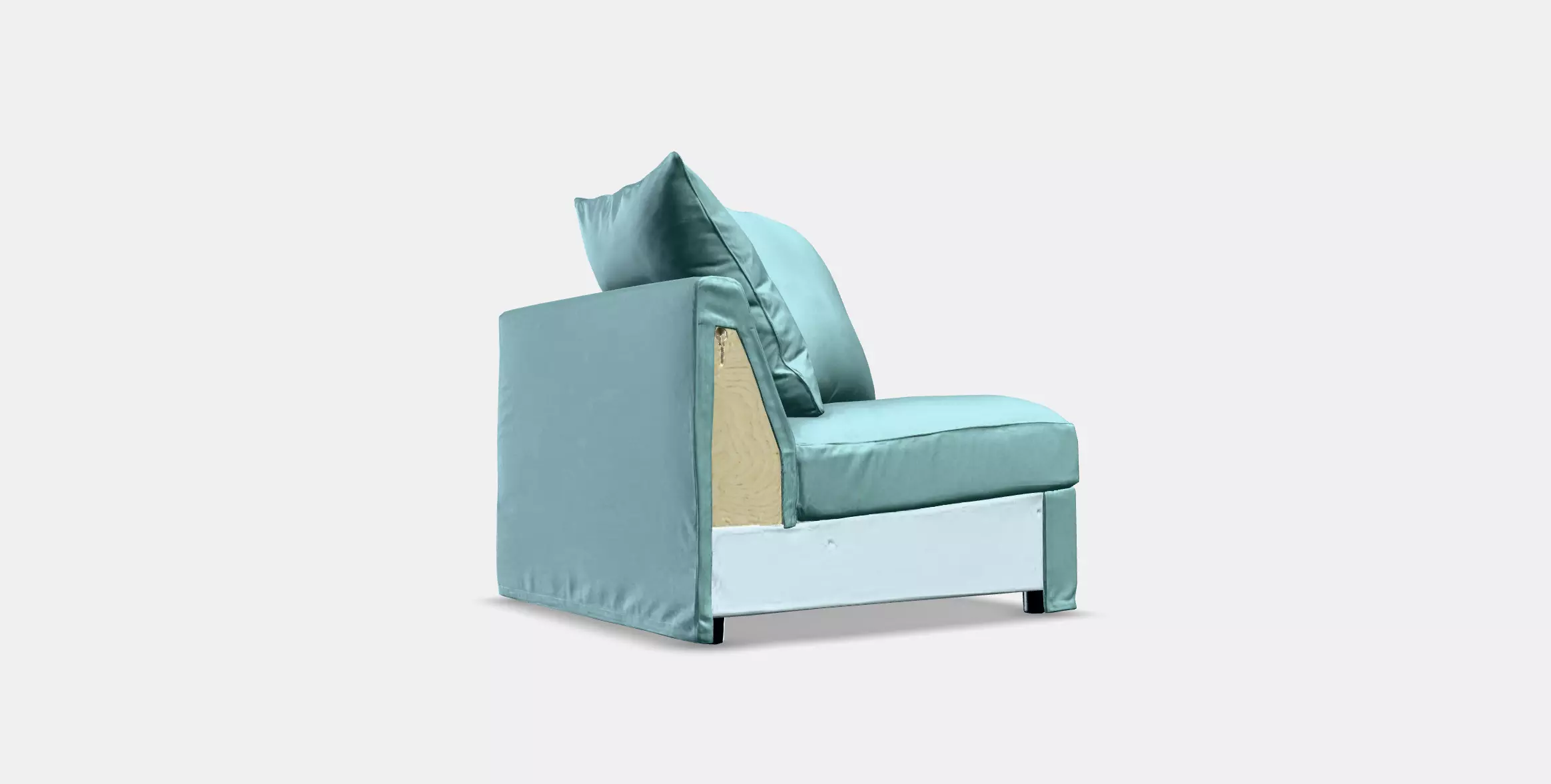 GRONLID Cover for corner section Low-poly 3D model_0