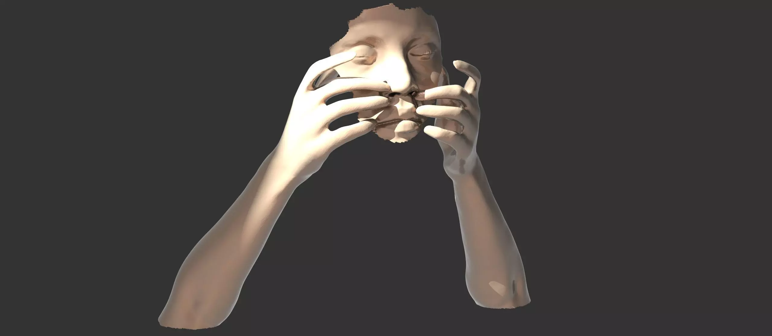 Art Mask sculpture 2 3D model_0