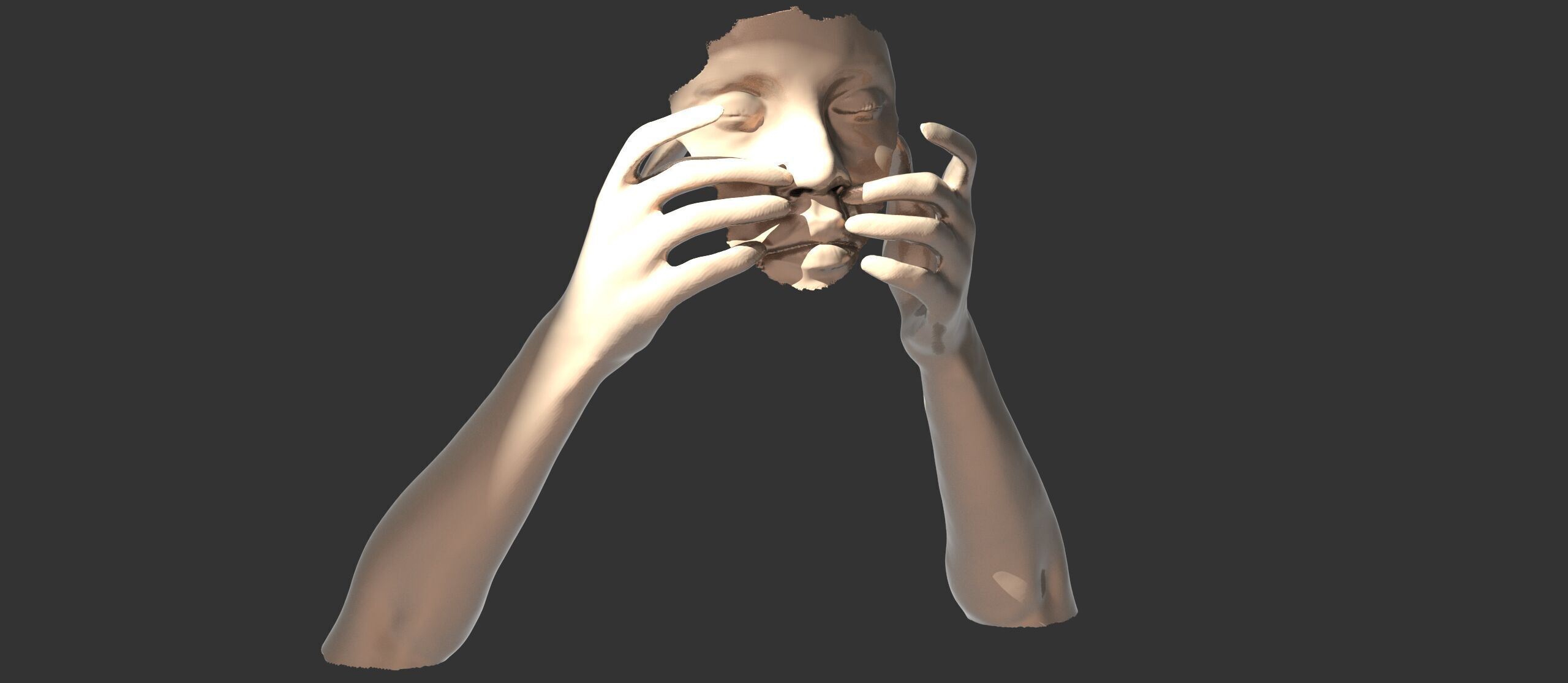 Art Mask sculpture 2 3D model_1