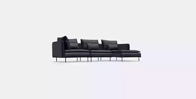 SODERHAMN 4-seat sofa with chaise longue