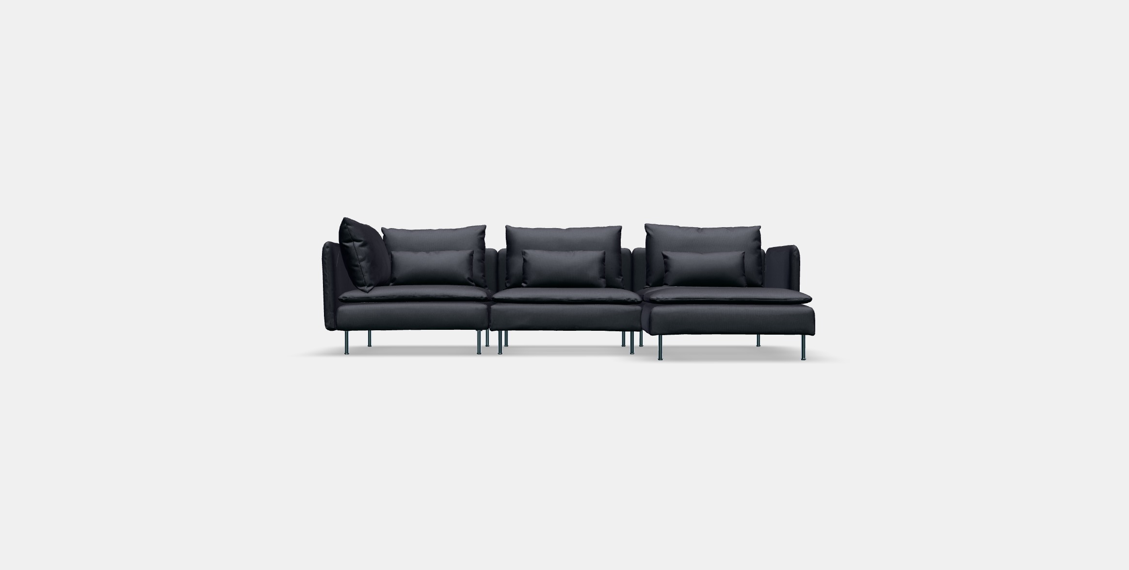 SODERHAMN 4-seat sofa with chaise longue 3D model_10