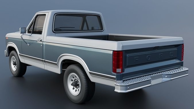Pickup Truck F-150 1980  3D print model 5