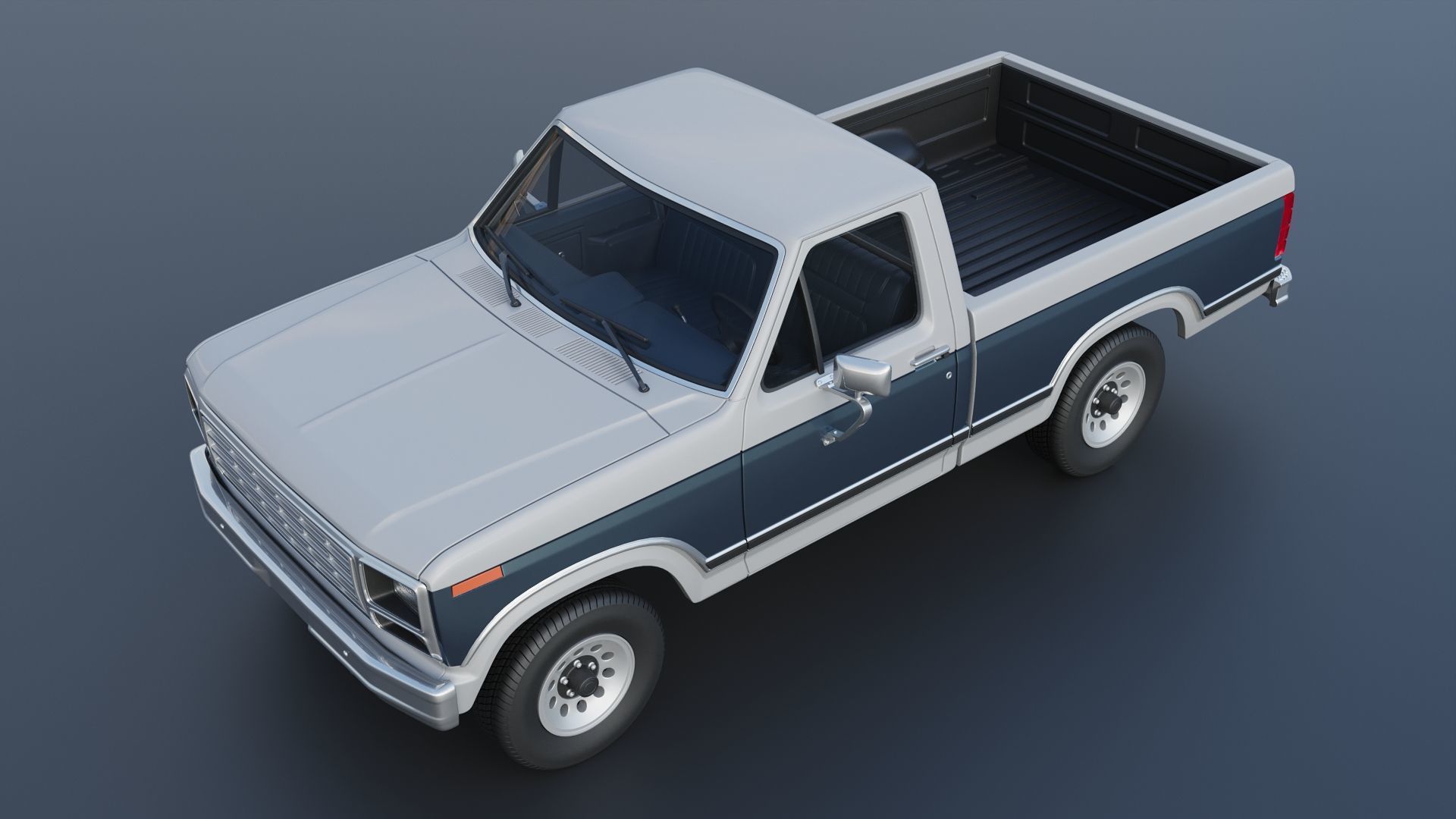 Pickup Truck F-150 1980 3D print model_13