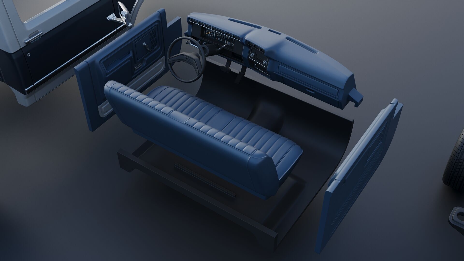 Pickup Truck F-150 1980 3D print model_27