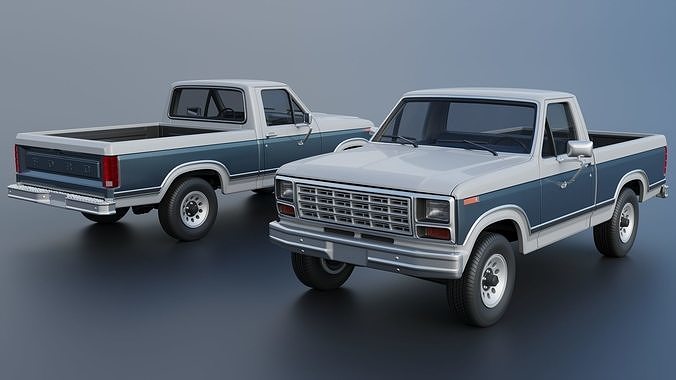 Pickup Truck F-150 1980  3D print model 2