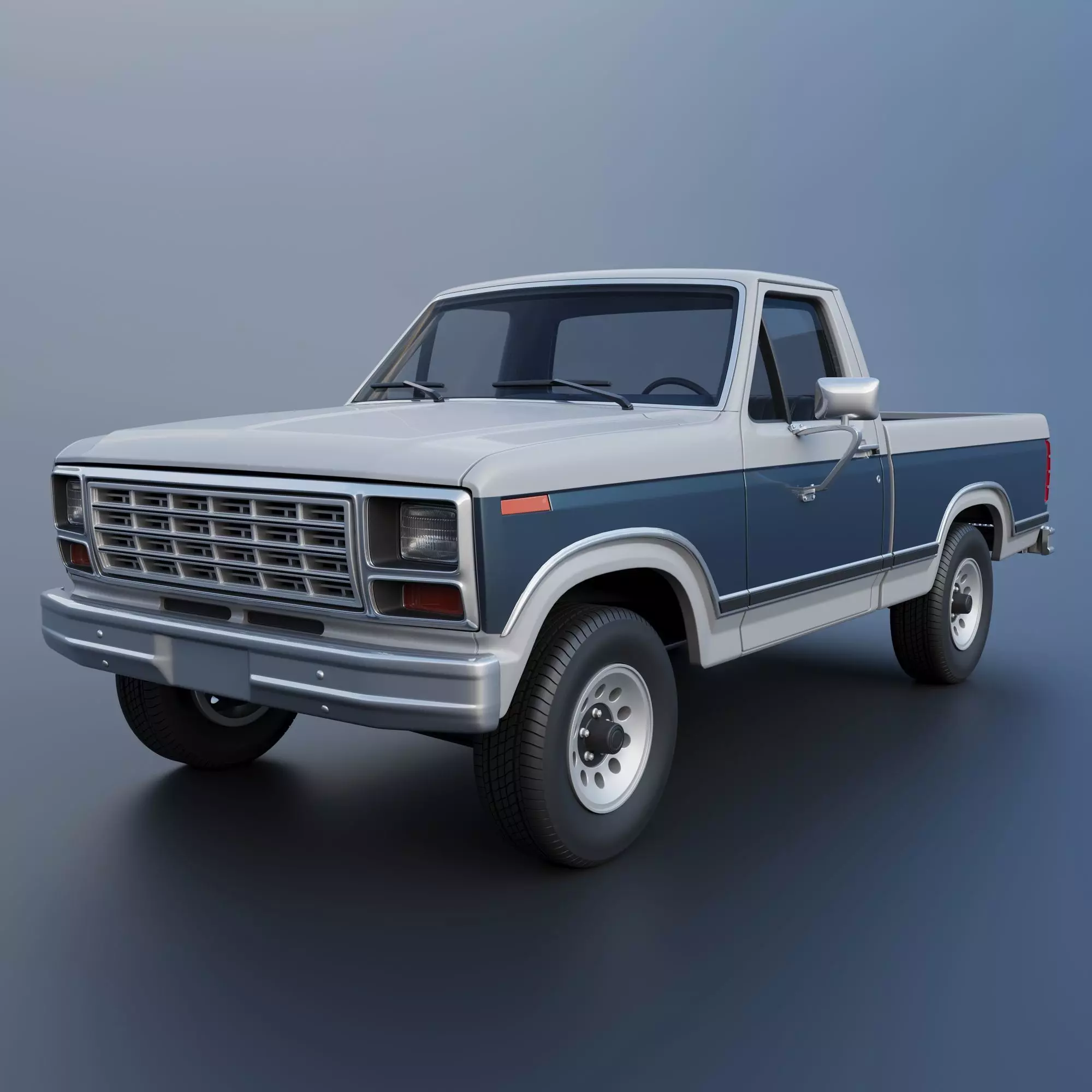 Pickup Truck F-150 1980 3D print model_0