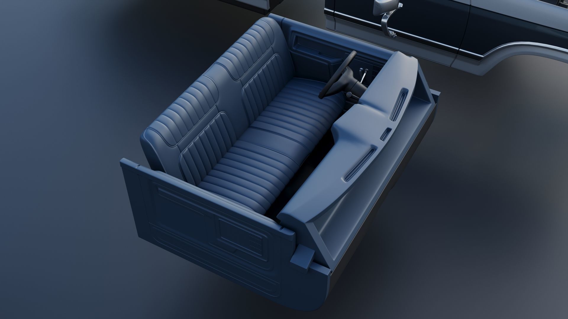 Pickup Truck F-150 1980 3D print model_24