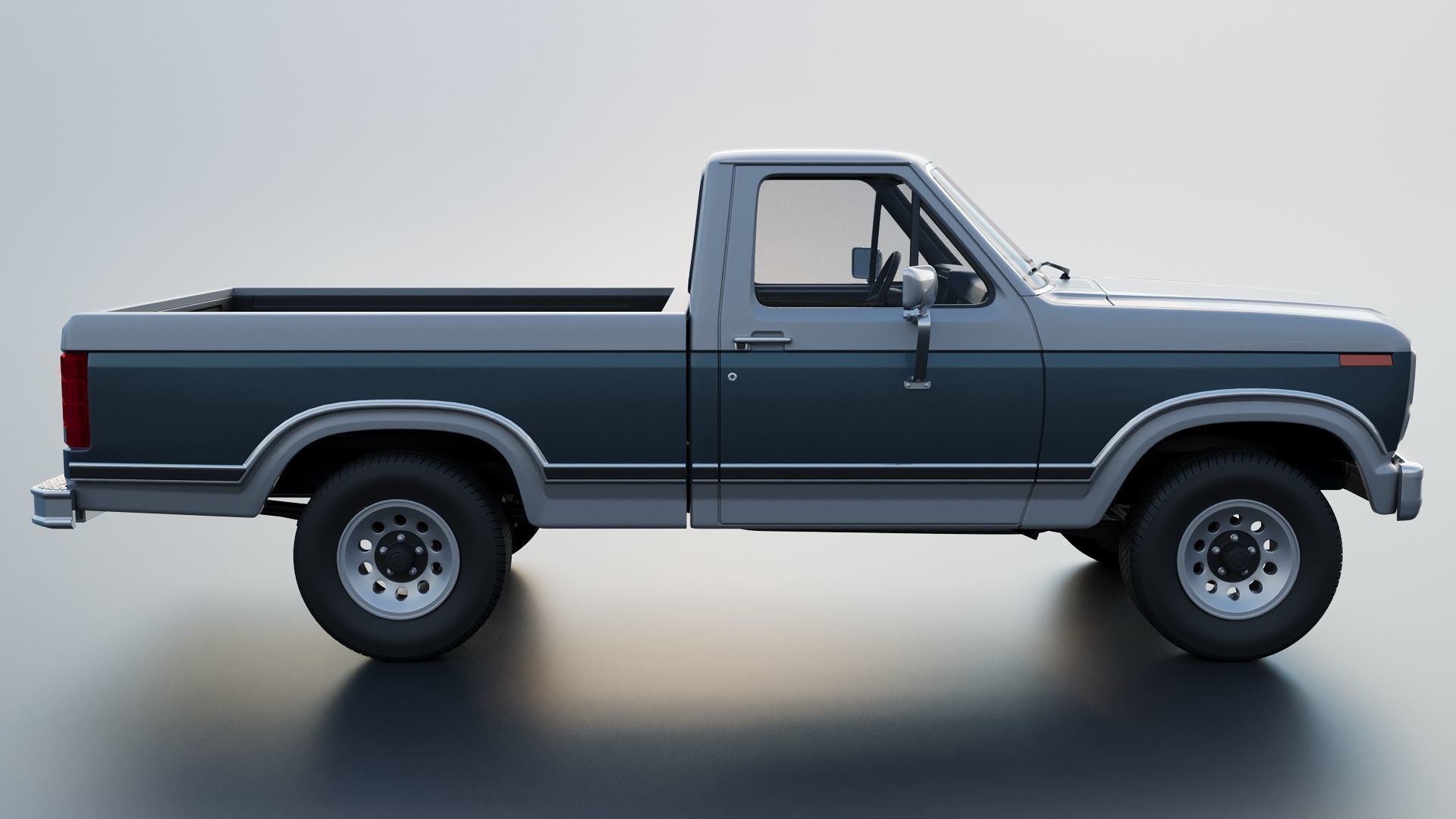 Pickup Truck F-150 1980 3D print model_9
