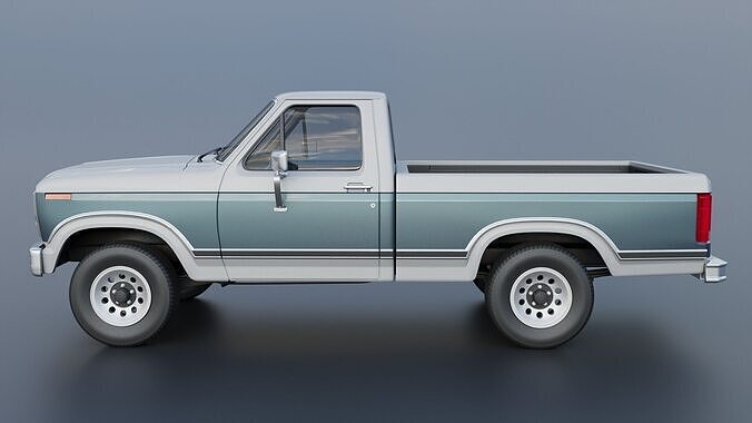 Pickup Truck F-150 1980  3D print model 4
