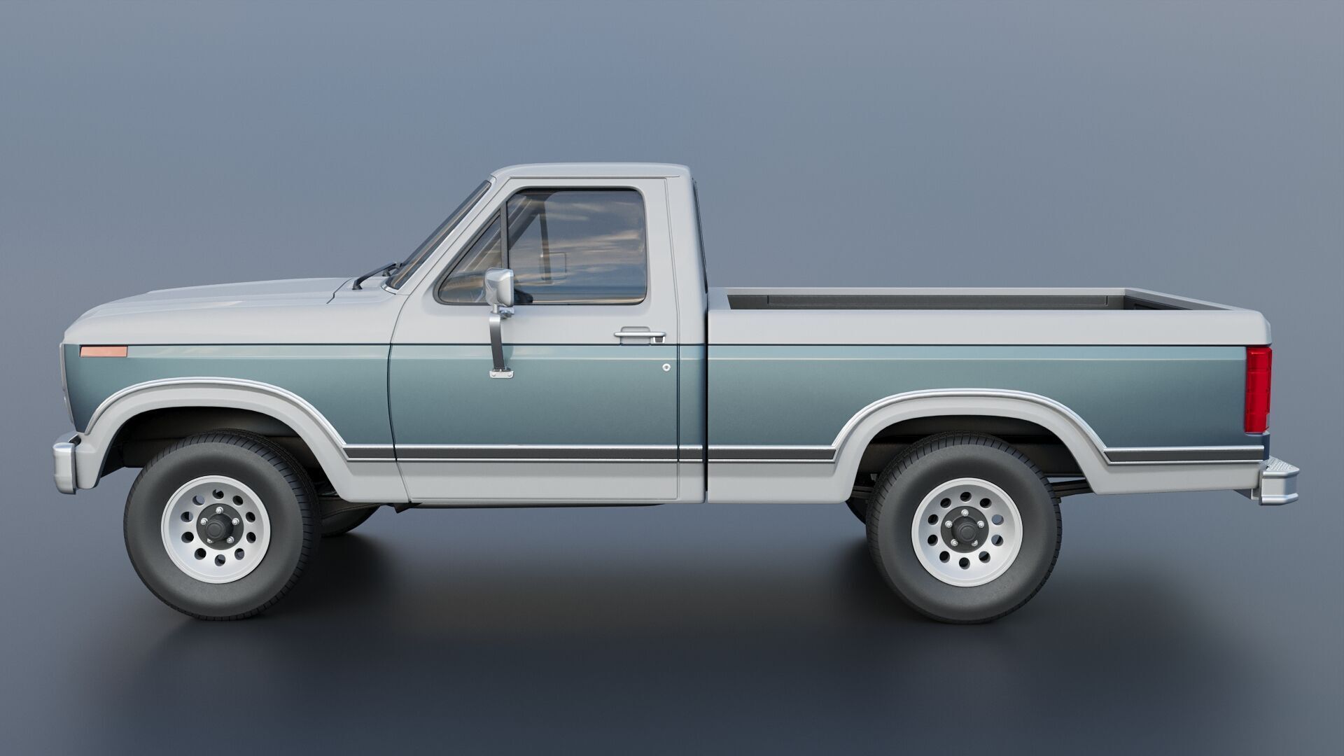 Pickup Truck F-150 1980 3D print model_3