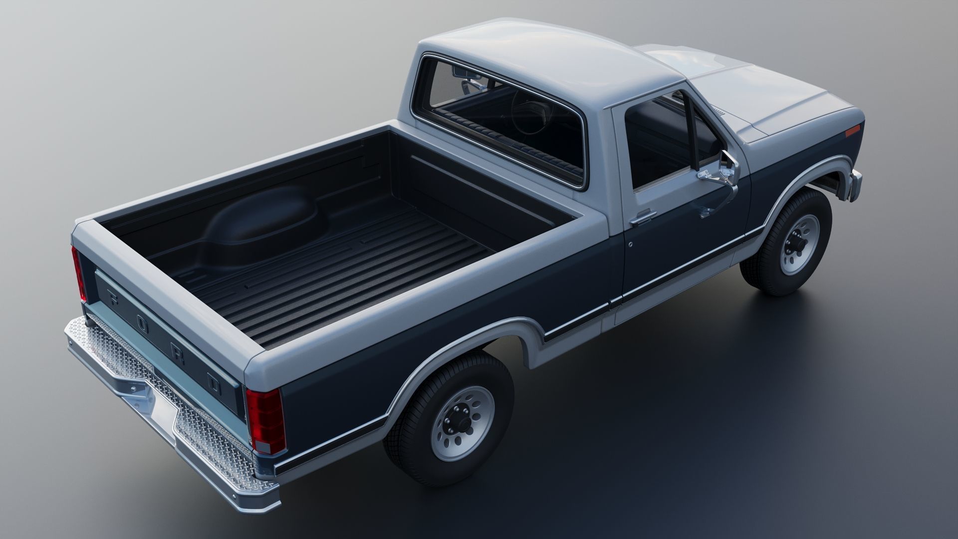 Pickup Truck F-150 1980 3D print model_8