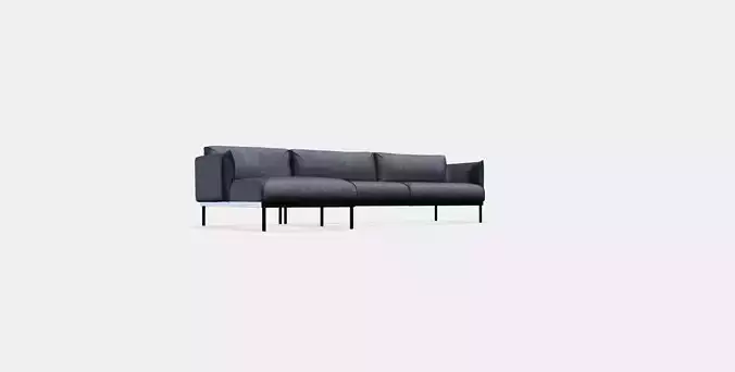 APPLARYD 4-seater sofa  chaise longue 3D model