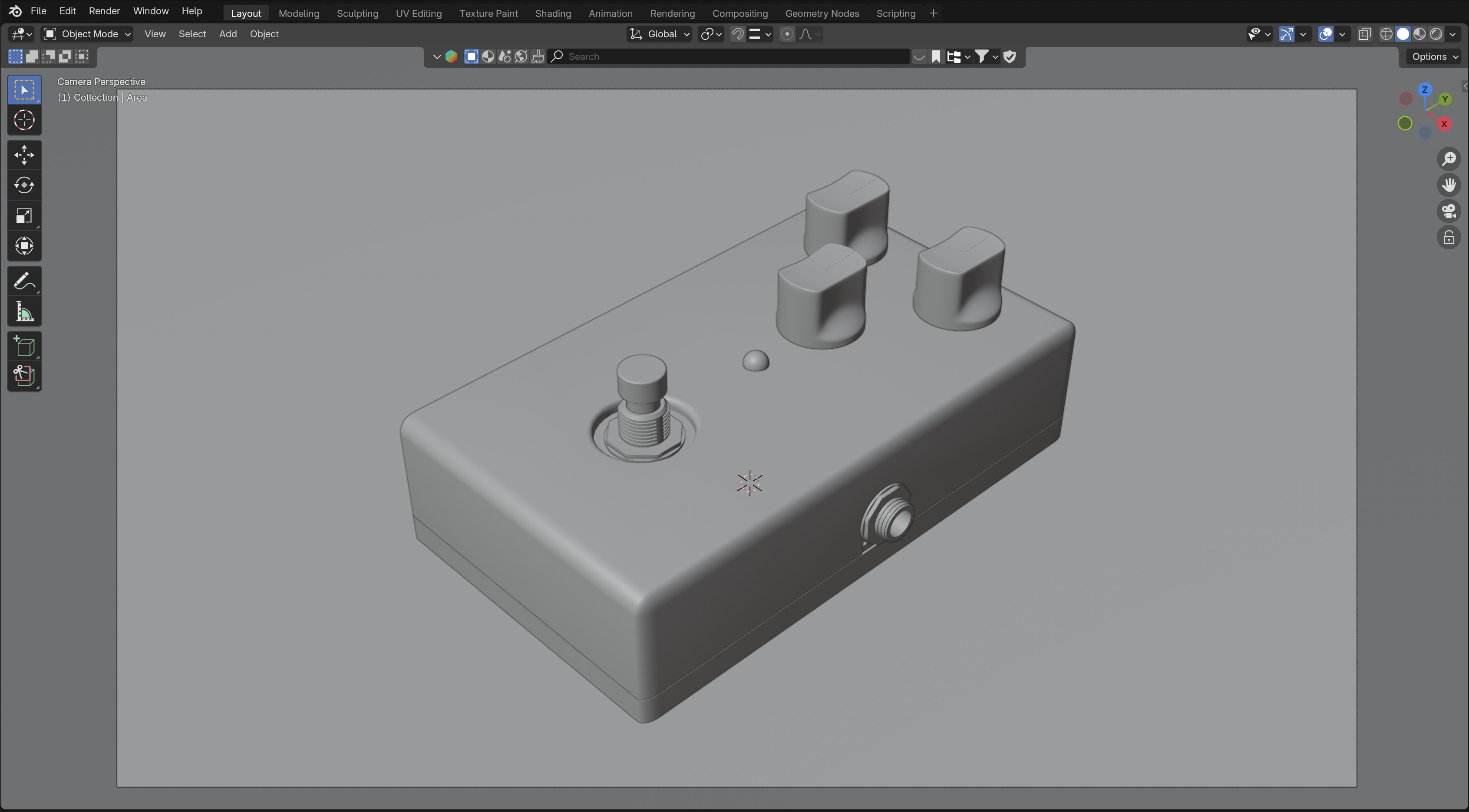 Guitar Pedal Chorus 3D model_2