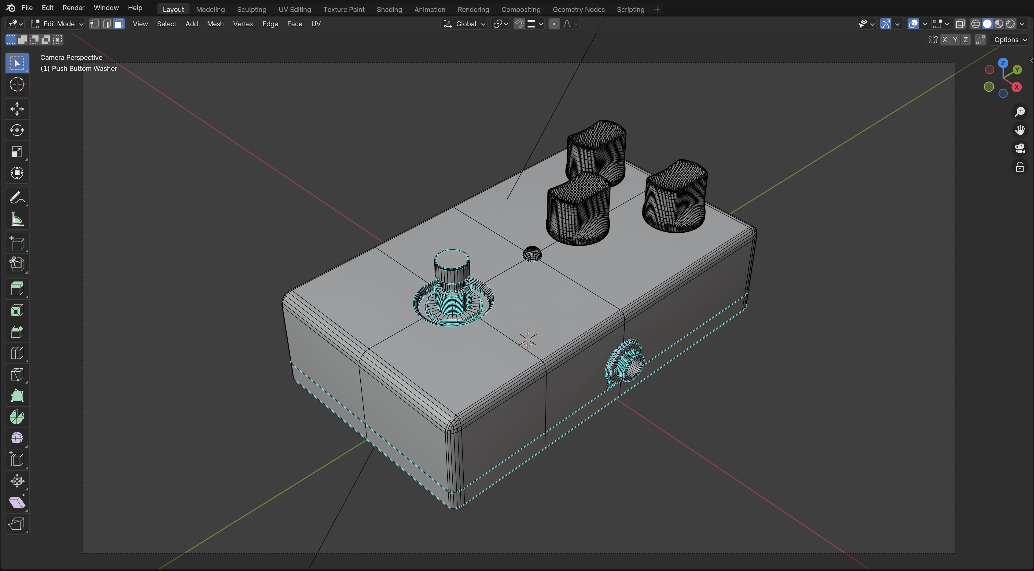 Guitar Pedal Chorus 3D model_6