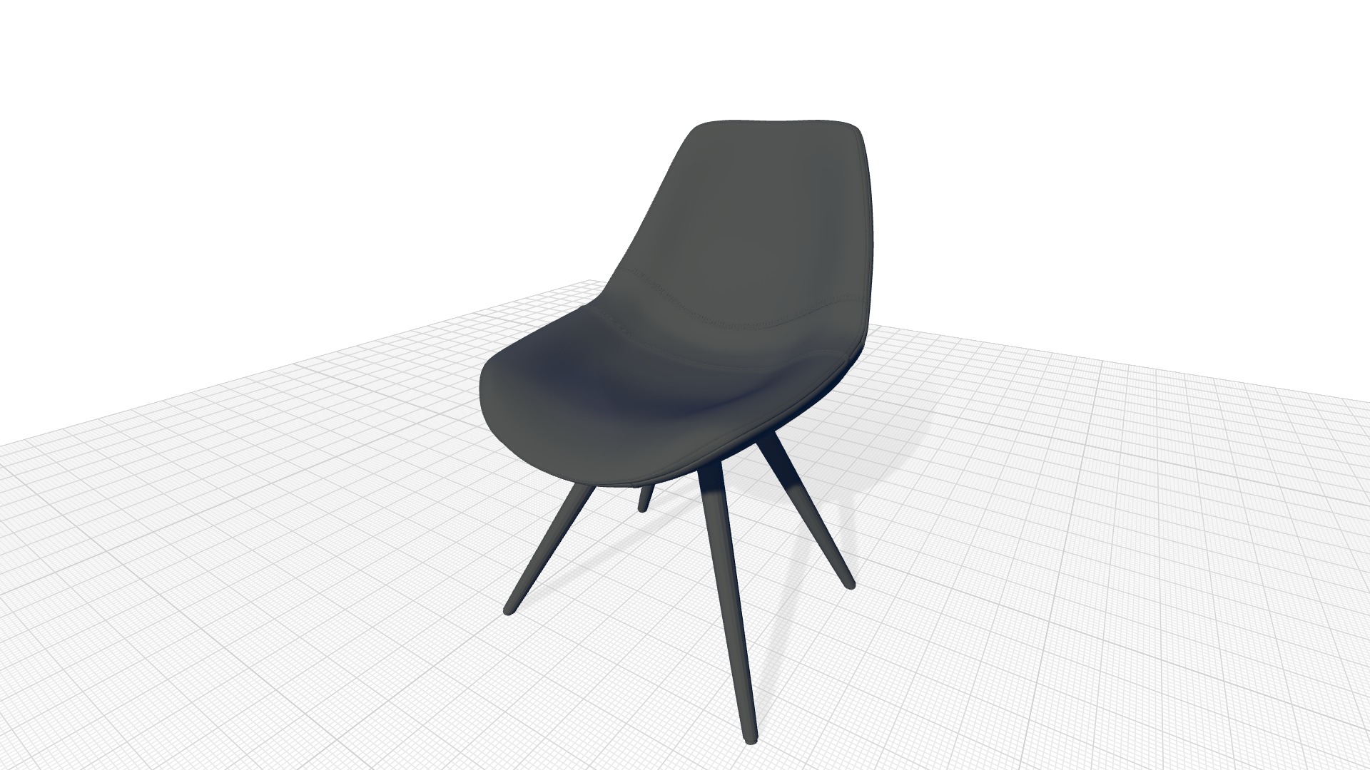 Baner Upholstered Side Dining Chair 3D model_6
