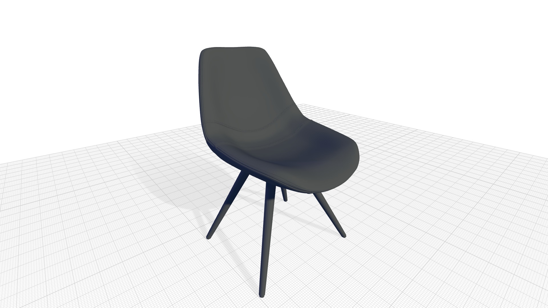 Baner Upholstered Side Dining Chair 3D model_4