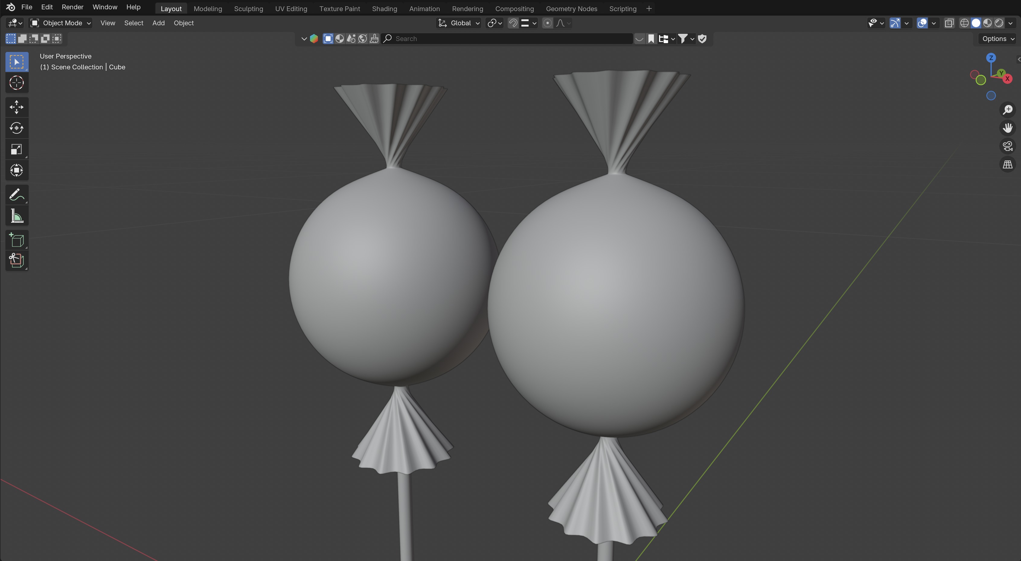 Lollipop Pop Cherry Green Apple Set 3D model_5