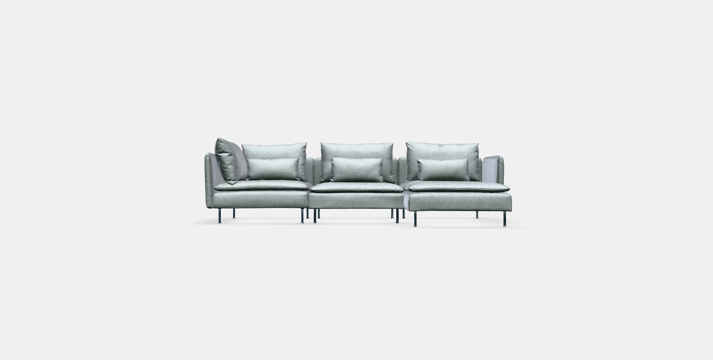 SODERHAMN 4-seater sofa Low-poly 3D model_8