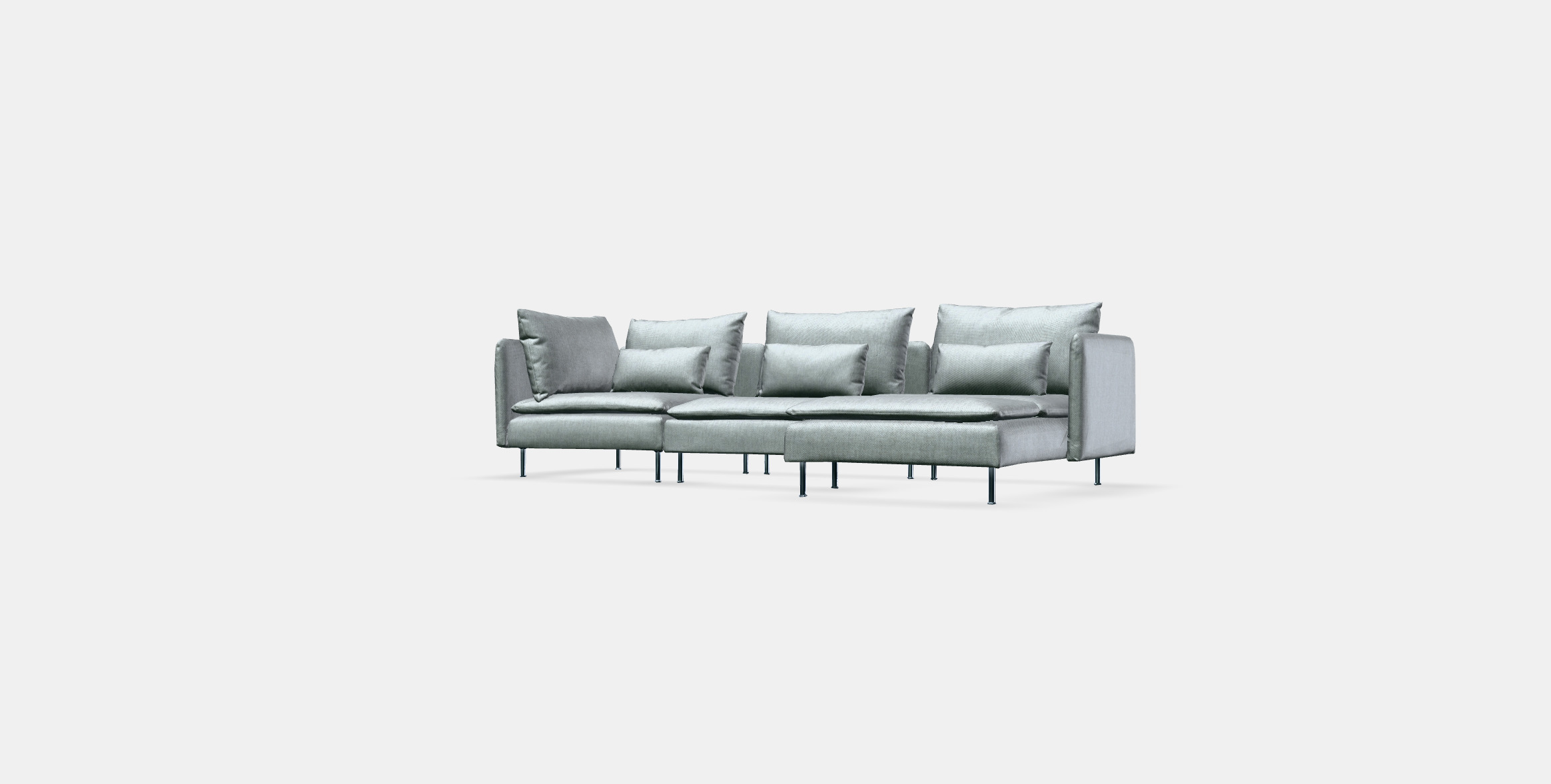 SODERHAMN 4-seater sofa Low-poly 3D model_10