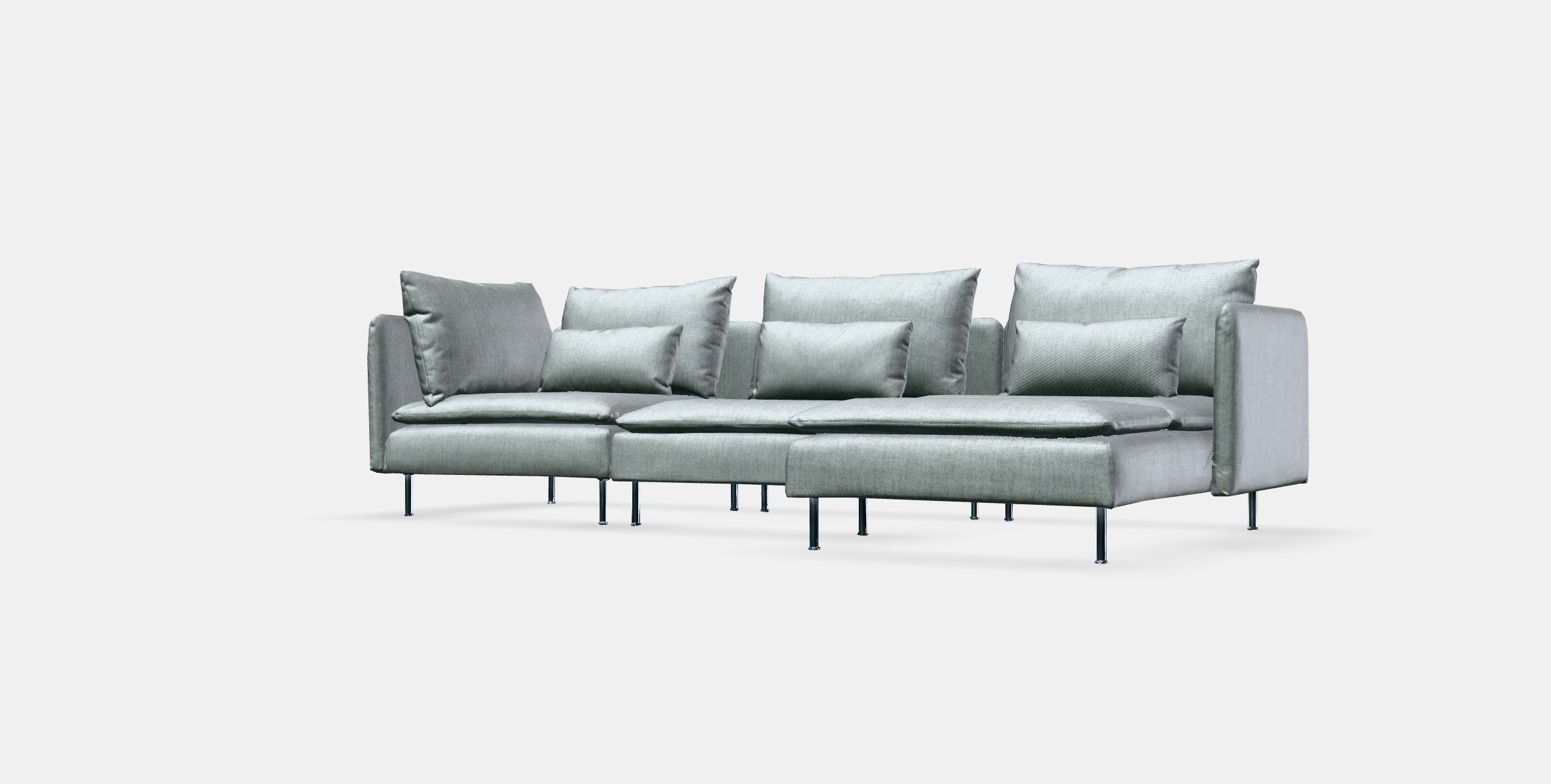 SODERHAMN 4-seater sofa Low-poly 3D model_13