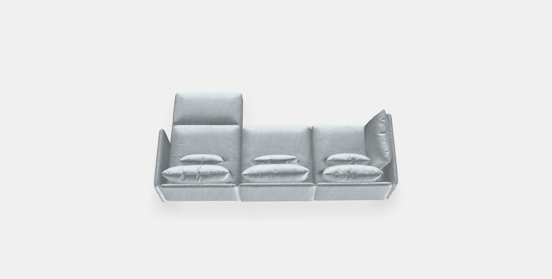 SODERHAMN 4-seater sofa Low-poly 3D model_2