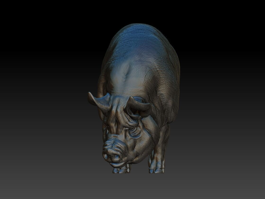 Pig eats 3D print model_1
