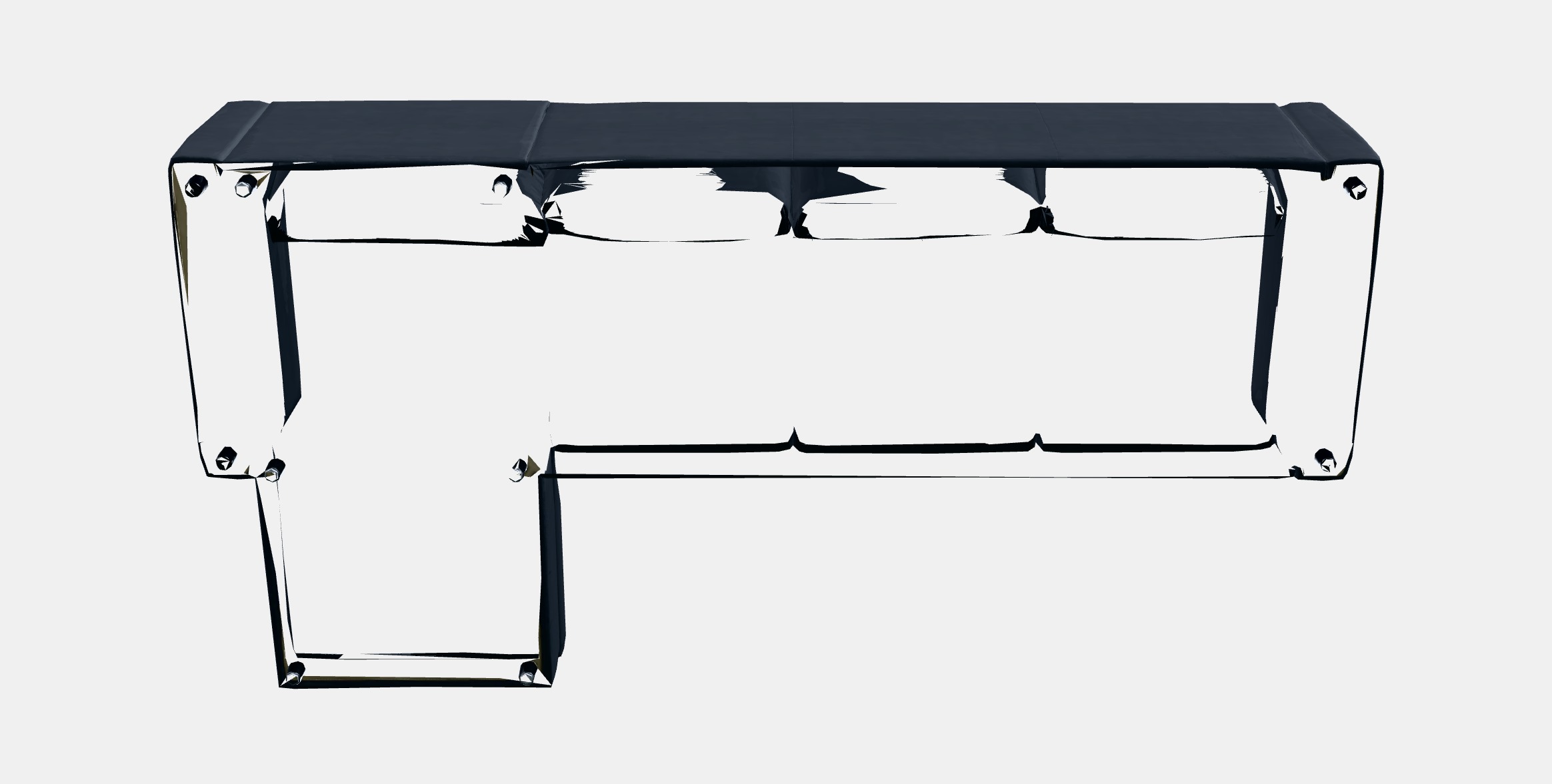 VIMLE Cover 4-seat sofa w chaise longue Low-poly 3D model_9