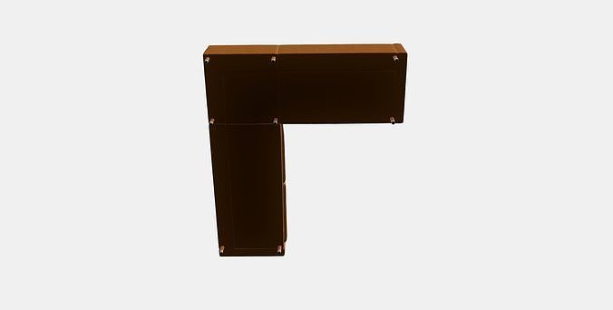 LANDSKRONA Corner sofa 5-seat 3D model 4