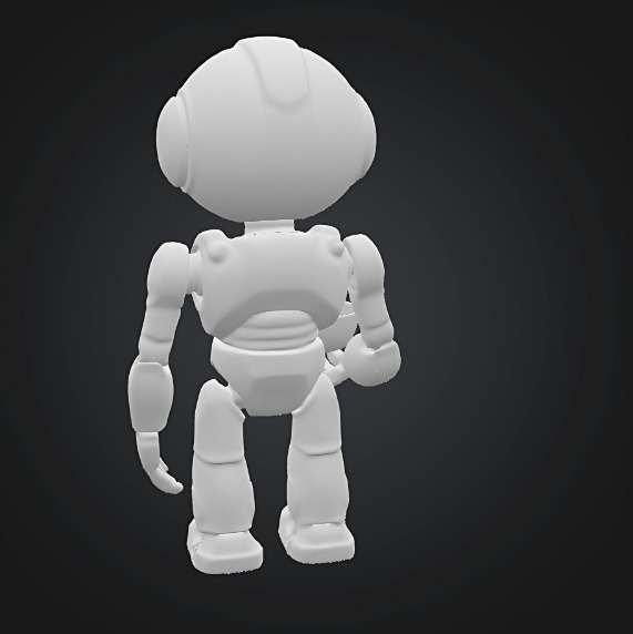 Cute Robot Figure 3D print model_2