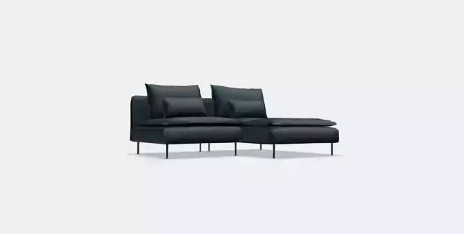 SODERHAMN 2-seat sofa with chaise longue