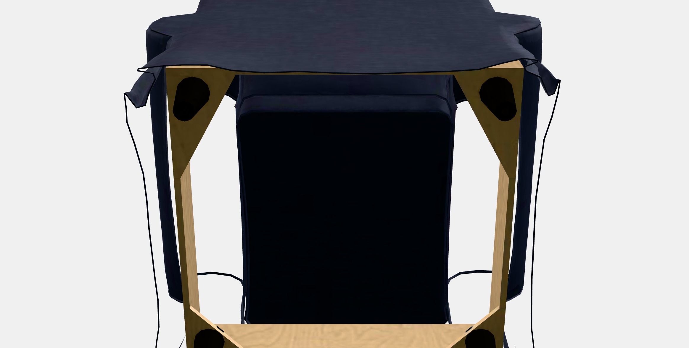EKTORP Armchair Low-poly 3D model_7