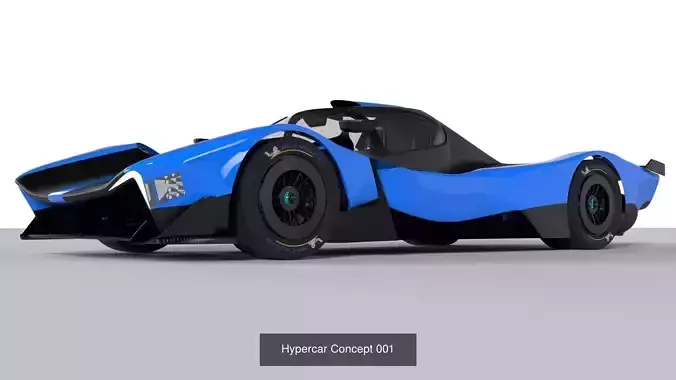 Hypercar Concept 001 3D Model Collection
