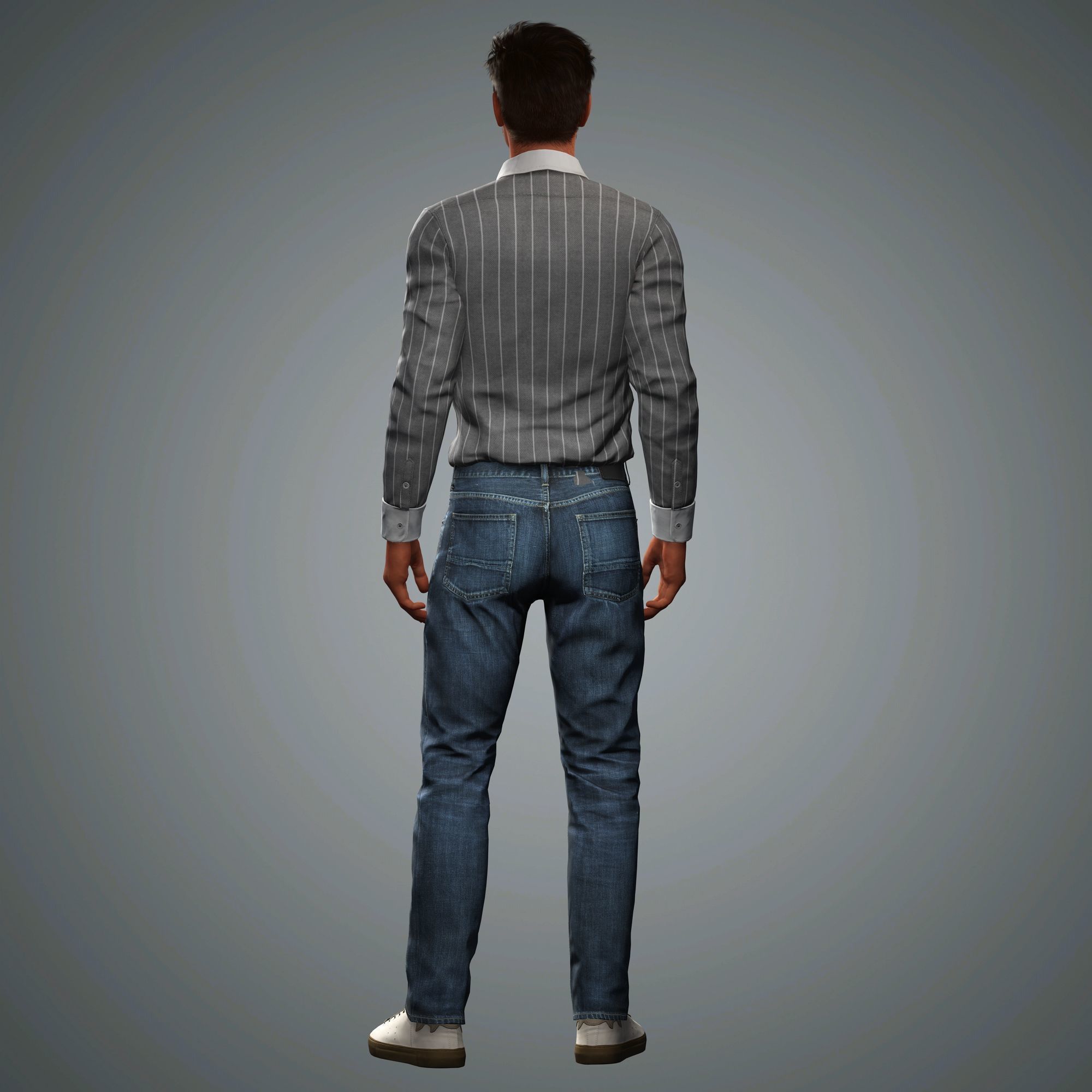 Pedro Pascal Character Low-poly 3D model_10