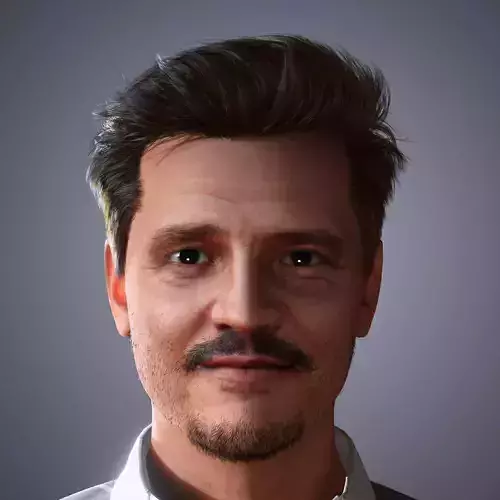 Pedro Pascal Character Low-poly 3D model