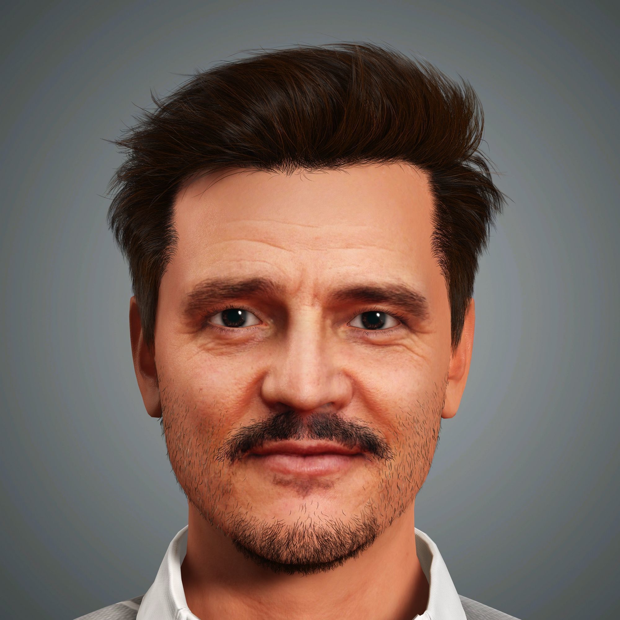 Pedro Pascal Character Low-poly 3D model_1