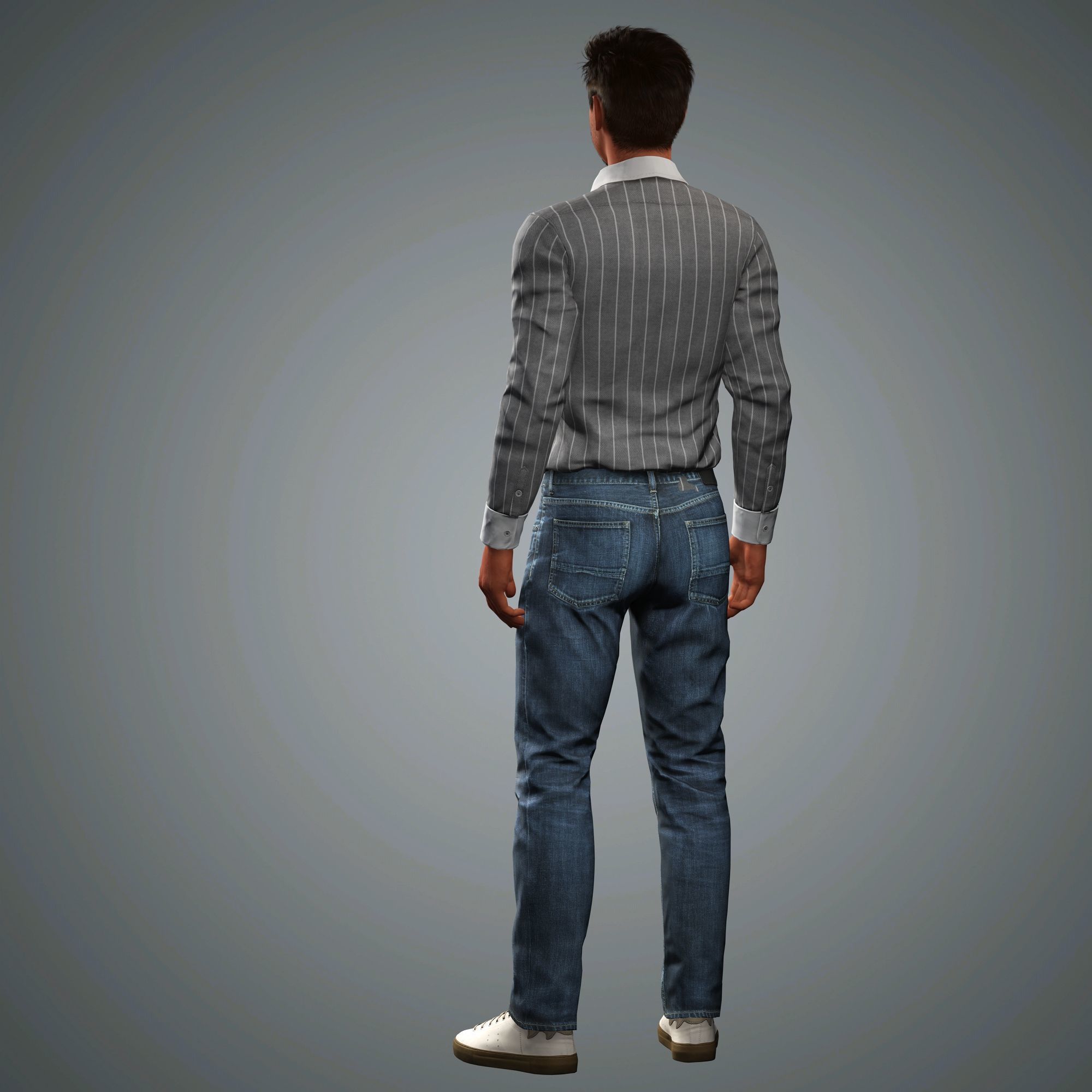 Pedro Pascal Character Low-poly 3D model_9