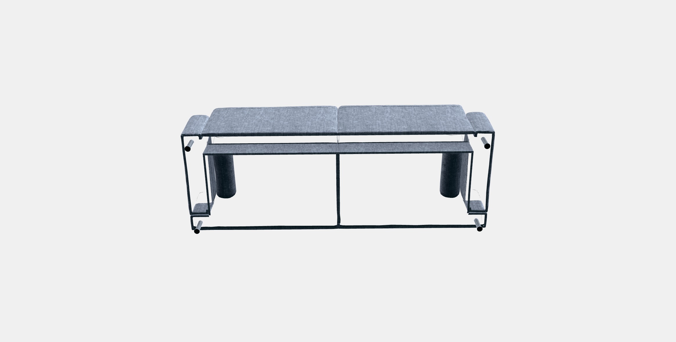 LANGARYD 3-seat sofa 3D model_4