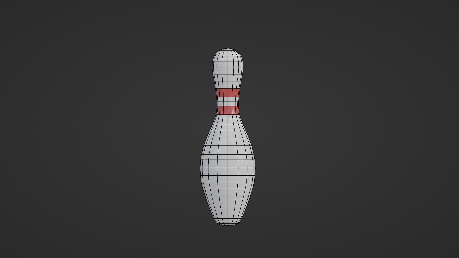 Bowling Pin Low-poly 3D model_4
