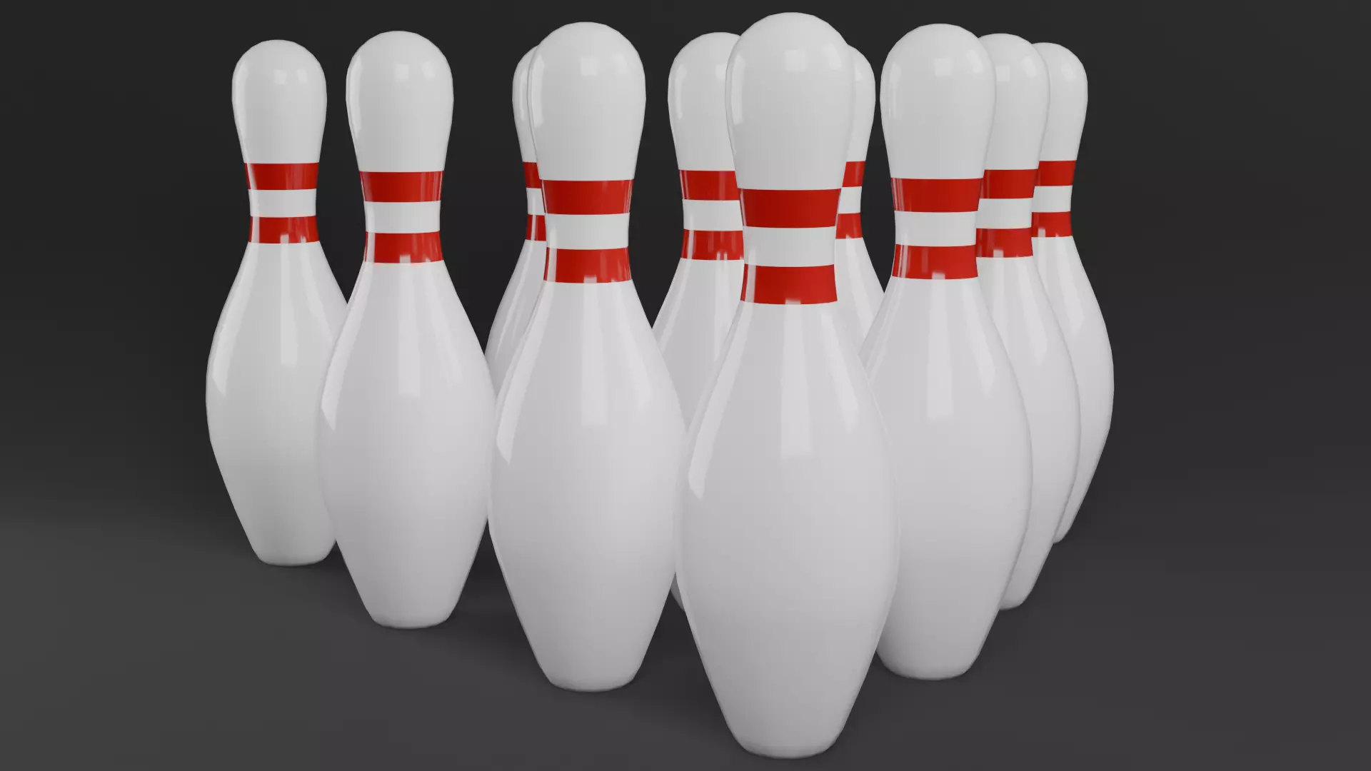Bowling Pin Low-poly 3D model_0