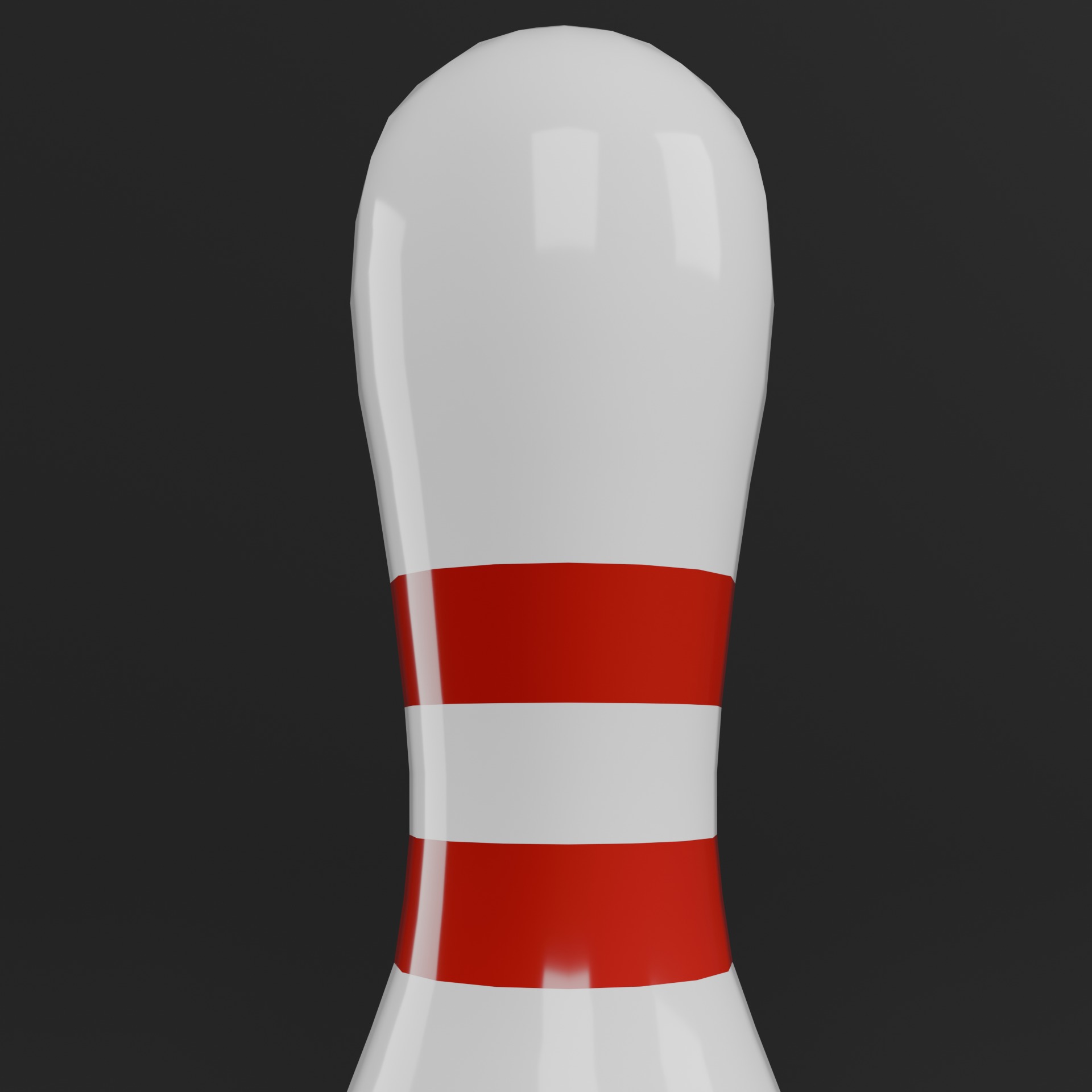 Bowling Pin Low-poly 3D model_2